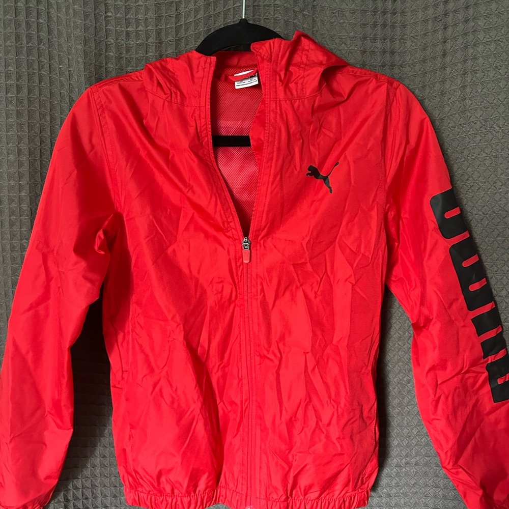 Puma Vibrant Red Hooded Jacket